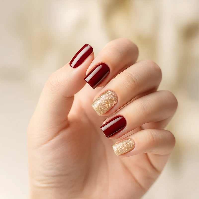 Sticker Gel Dark Red Glitter